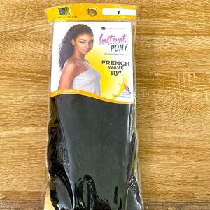 French wave ponytail 18 inches